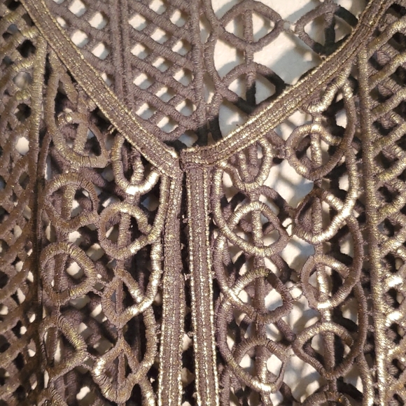 🌿OLIVE GREEN & GOLD FOILED JACKET - SIZE 1 (8)🌿 - Picture 2 of 12